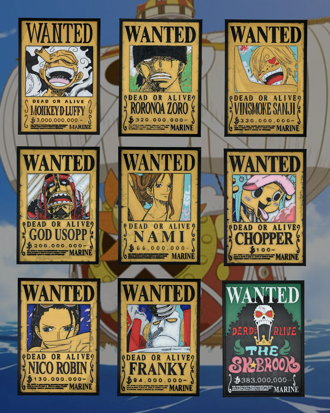 One piece Wanted Frames