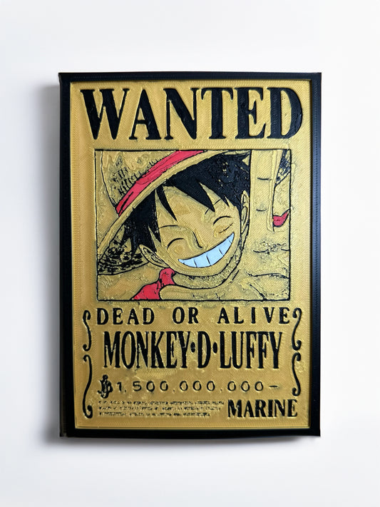 Luffy Gear 5 Wanted Frame Plaque